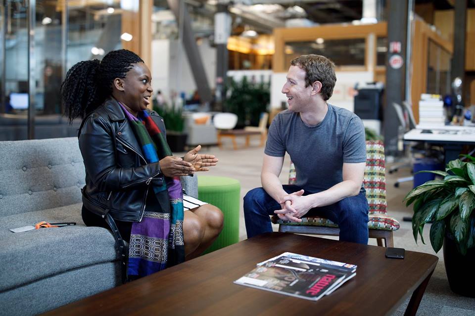 Facebook Founder meets founder of Nigerian female Facebook group