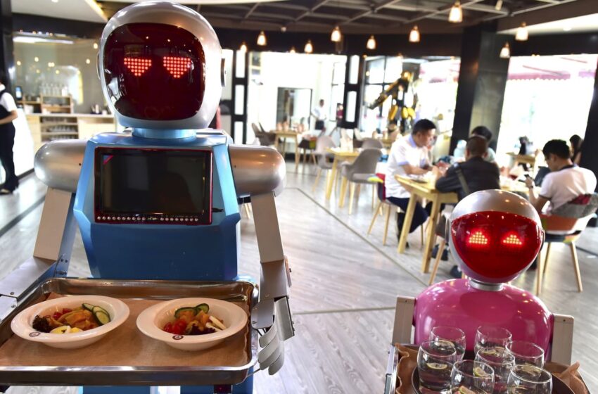 Robots replace waiters in China restaurant